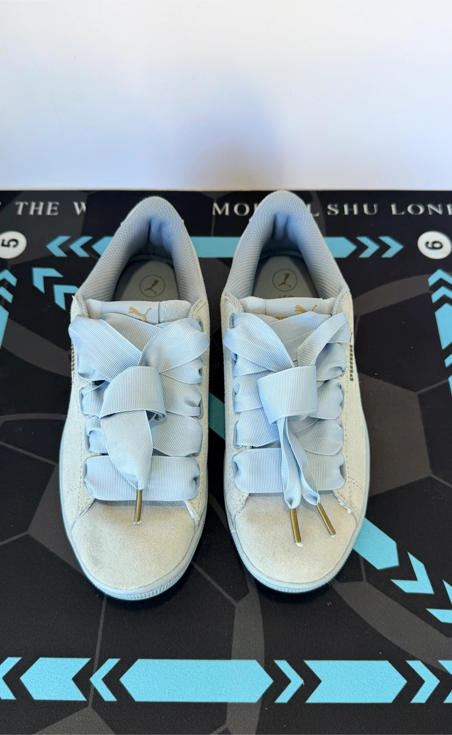 Puma Suede Ribbon Lace Sneakers - Sky Blue - photo 3