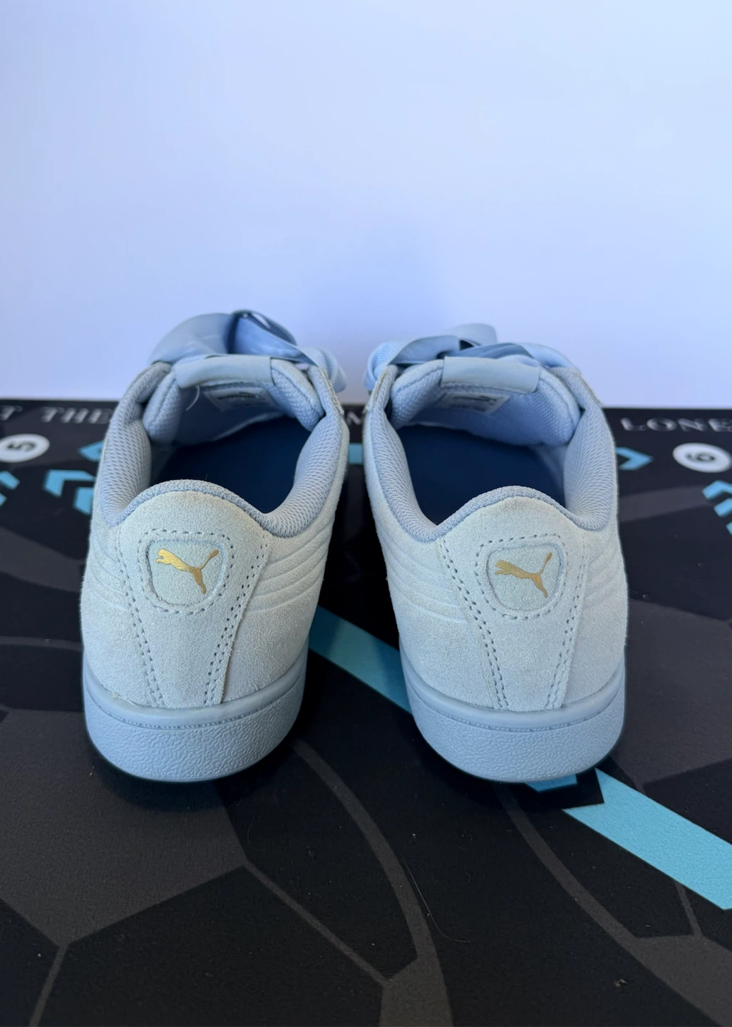 Puma Suede Ribbon Lace Sneakers - Sky Blue - photo 4