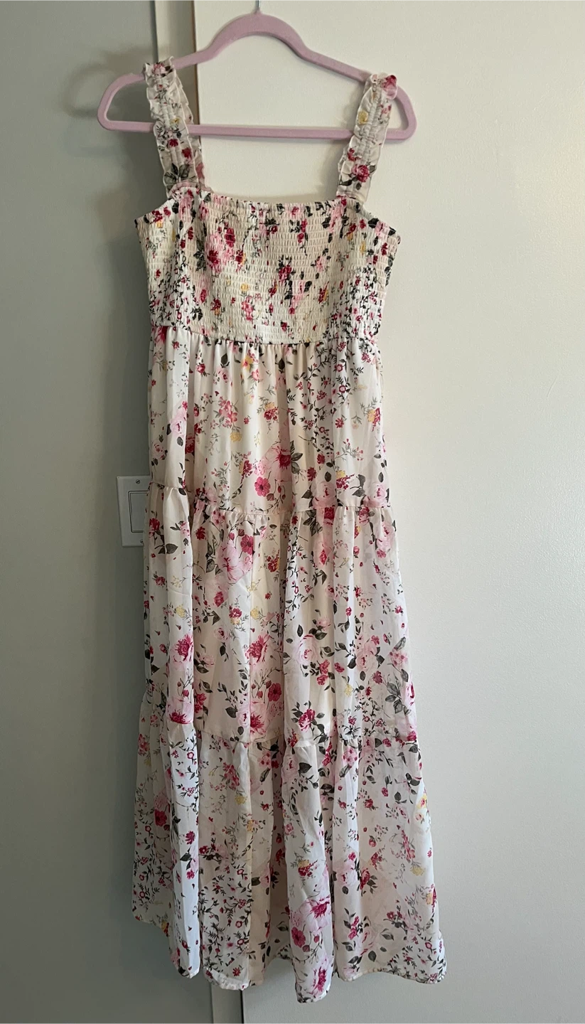 Floral Print Smocked Maxi Dress - photo 2