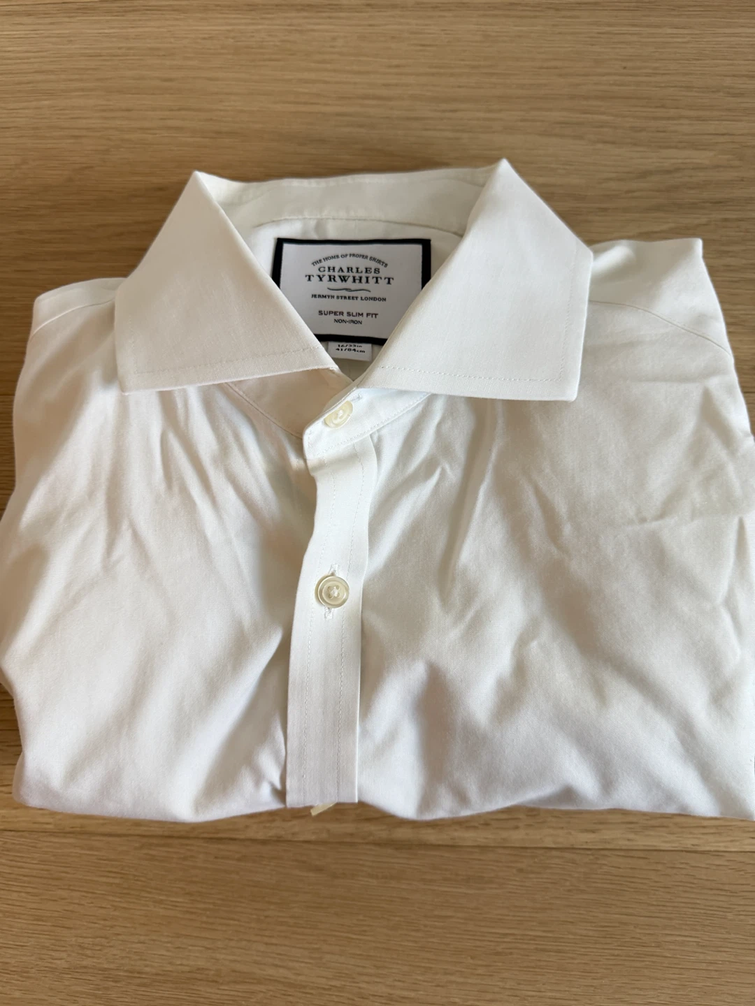 Charles Tyrwhitt Super Slim Fit White Dress Shirt 16/33in - photo 3