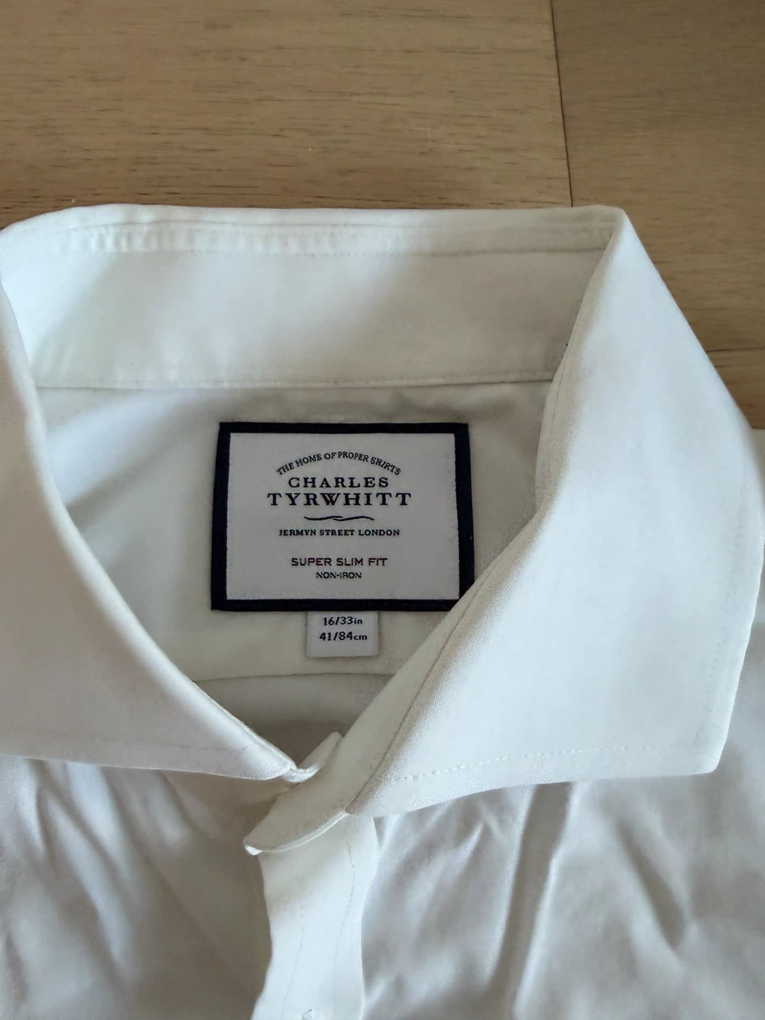 Charles Tyrwhitt Super Slim Fit White Dress Shirt 16/33in - photo 5
