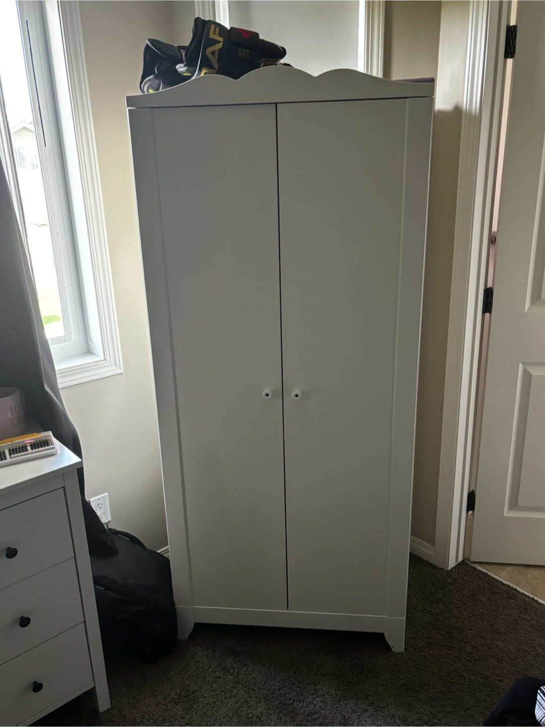White Double Door Wardrobe