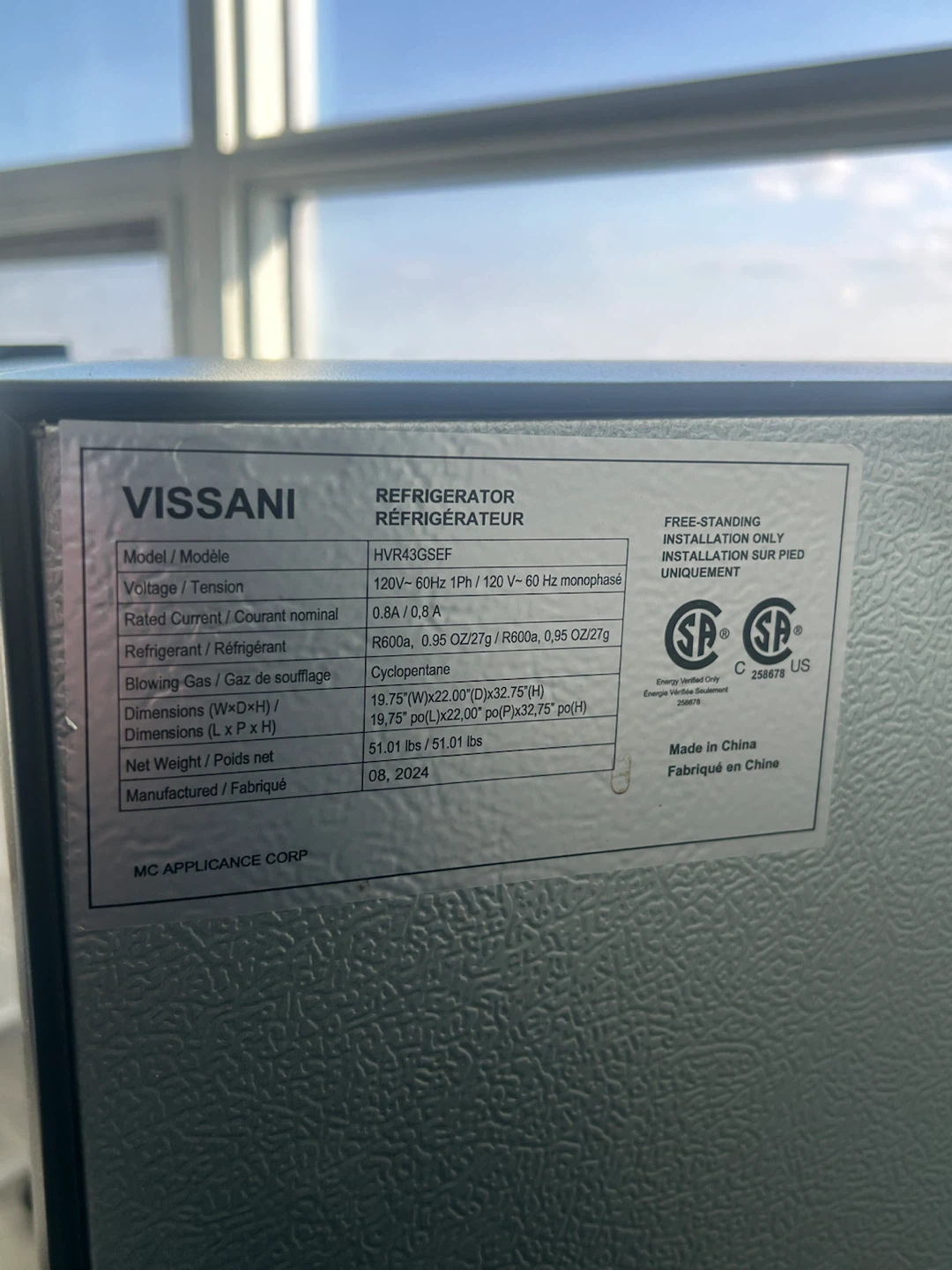 Vissani Mini Fridge - photo 3