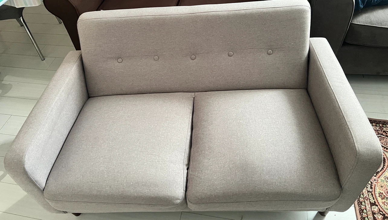 Light Grey 2-Seater Sofa