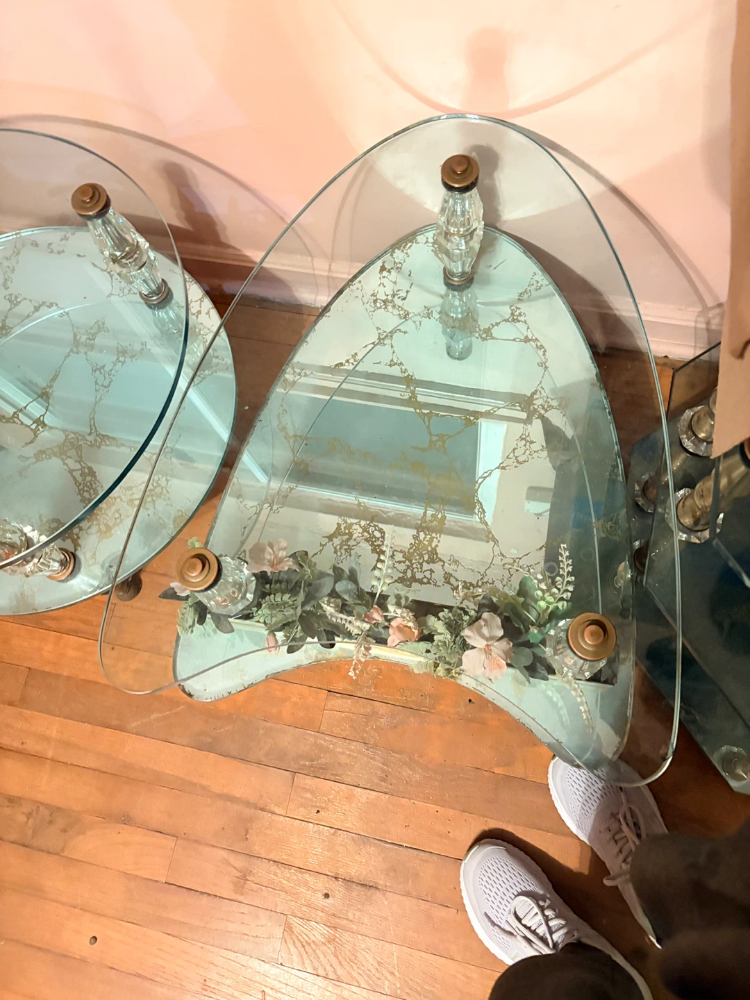 Vintage Glass Nesting Table Set - photo 4