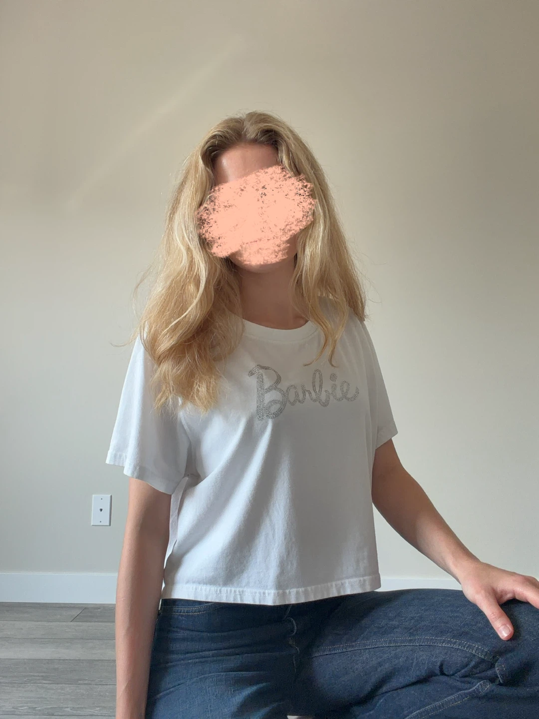 Barbie White Cropped T-Shirt Size XS - photo 2