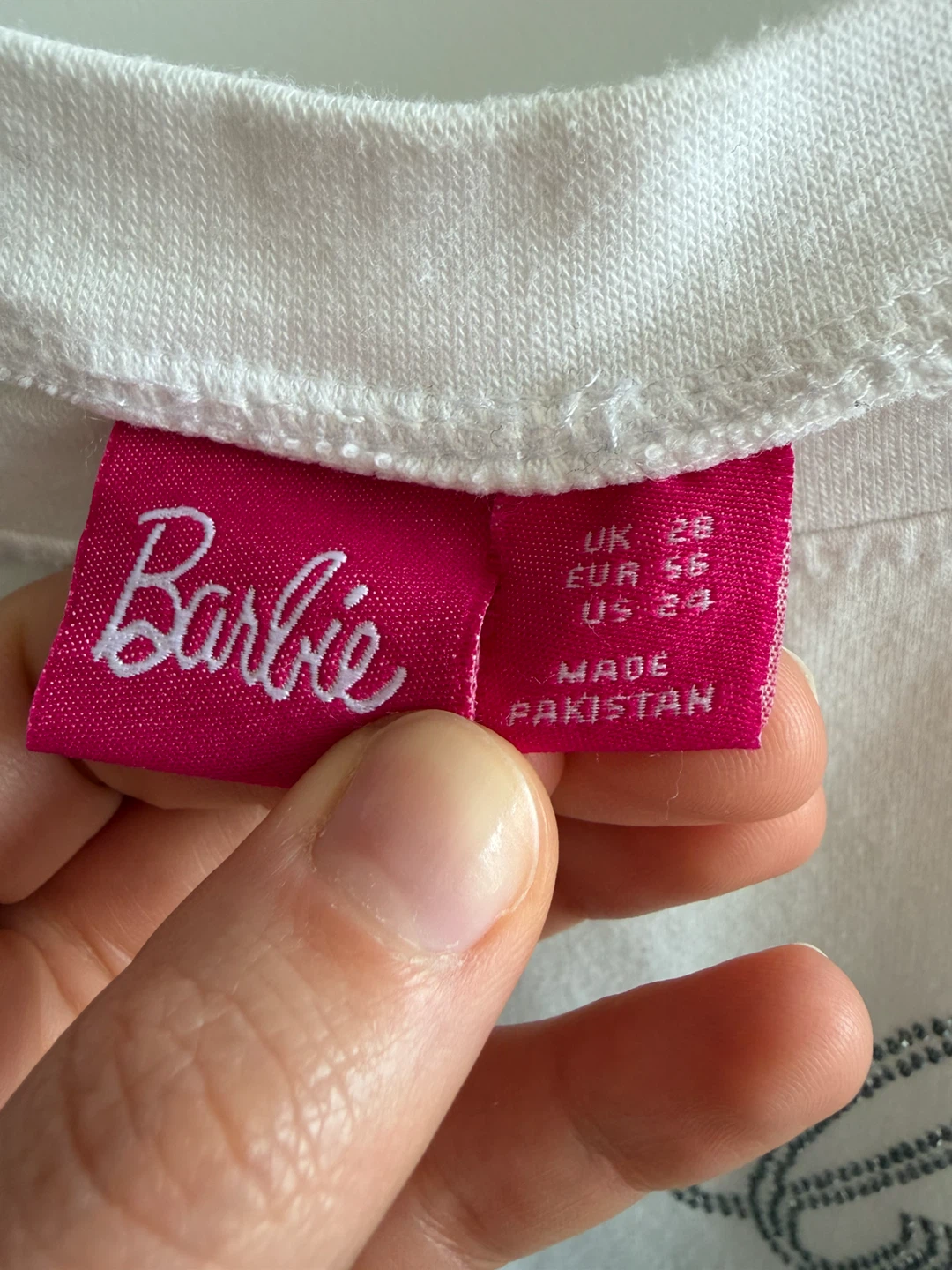 Barbie White Cropped T-Shirt Size XS - photo 5