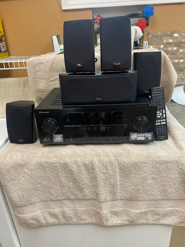 Pioneer AV Receiver with Polk Audio Speakers