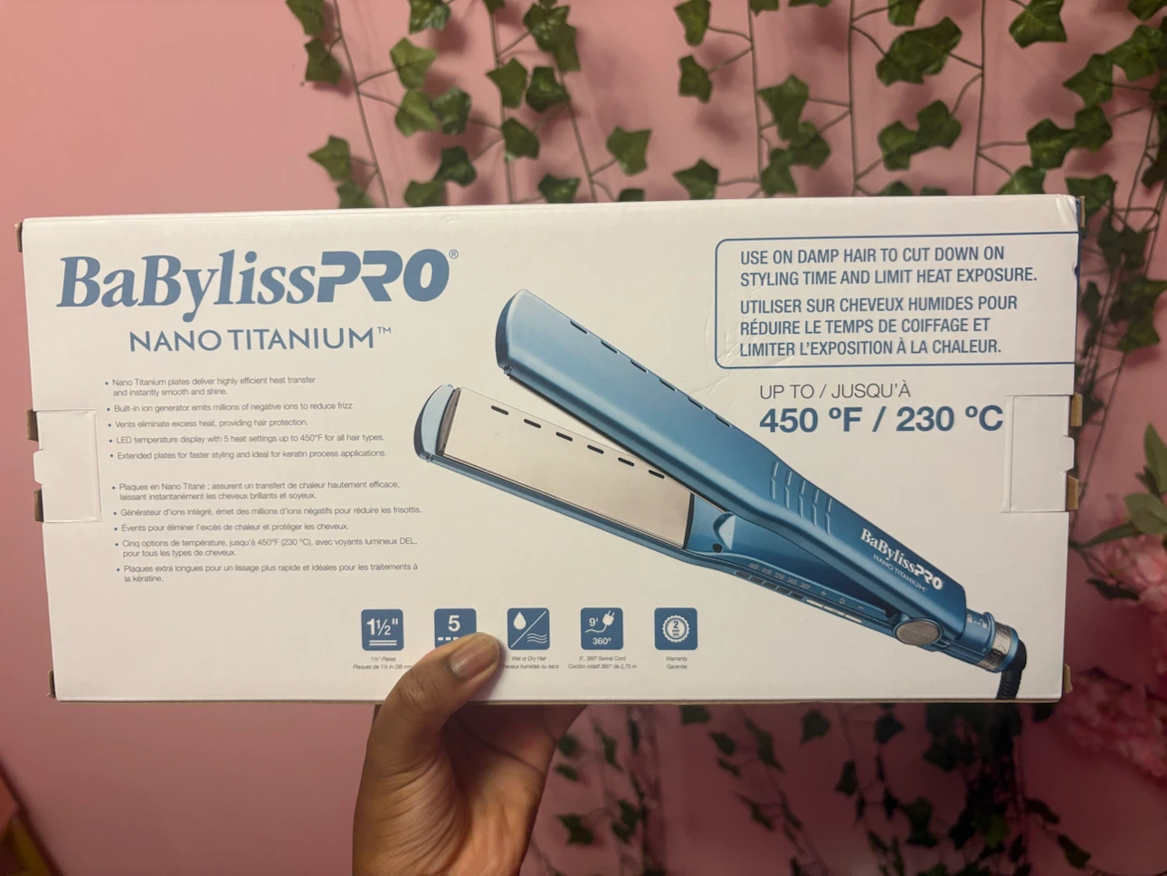 BaBylissPRO Nano Titanium 1 1/2" Flat Iron - photo 2