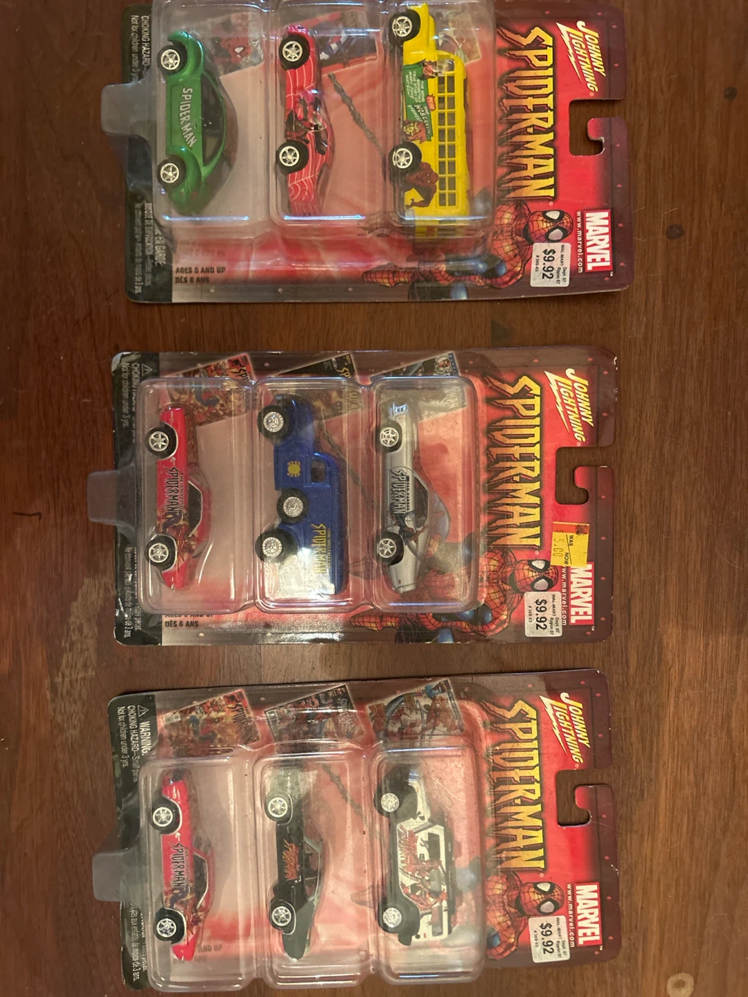 Johnny Lightning Spiderman Toy Cars Set BNIB