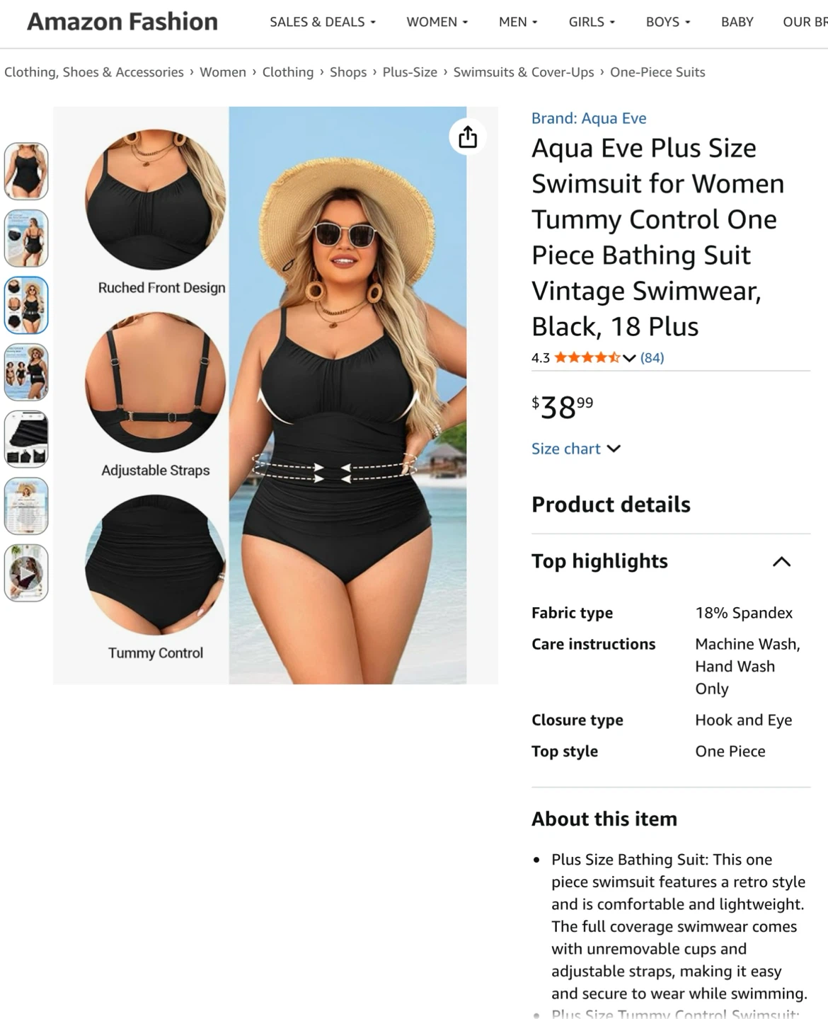 New Plus Size 16 One Piece Swimsuit - photo 5