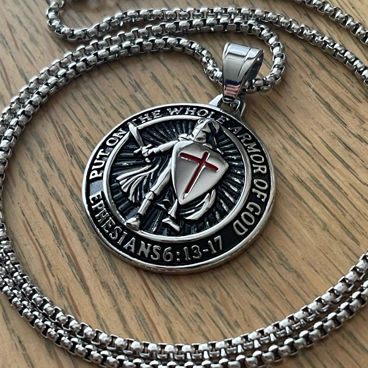 Armor of God stainless steel necklace - photo 2