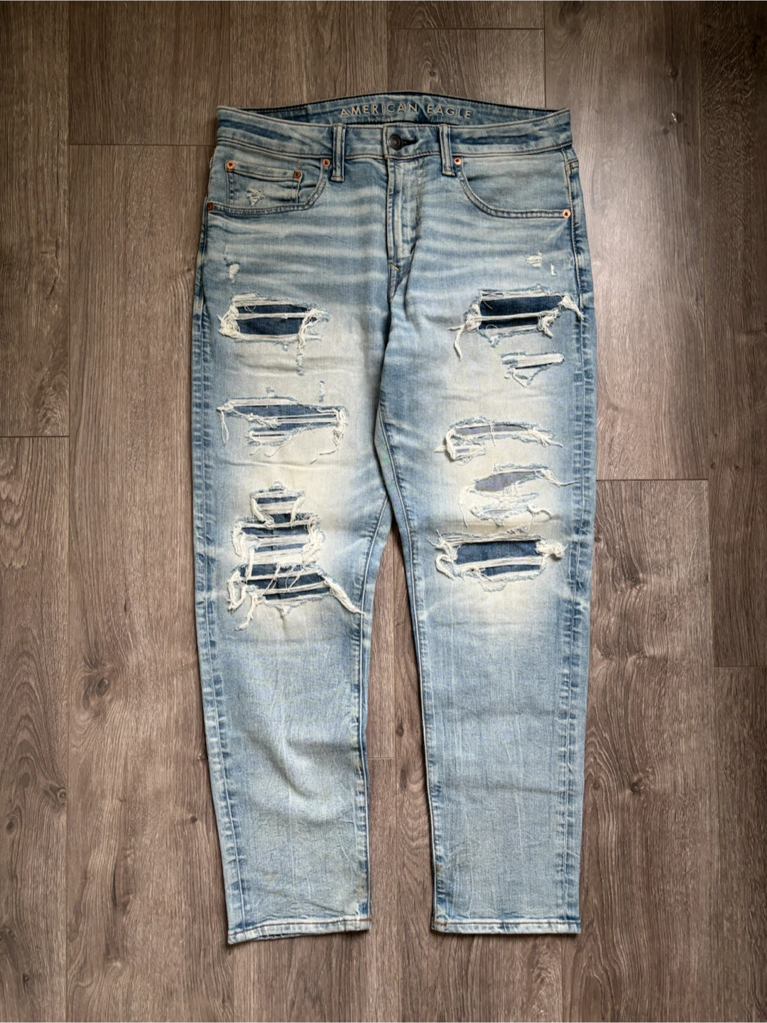 American Eagle Distressed Light Wash Jeans