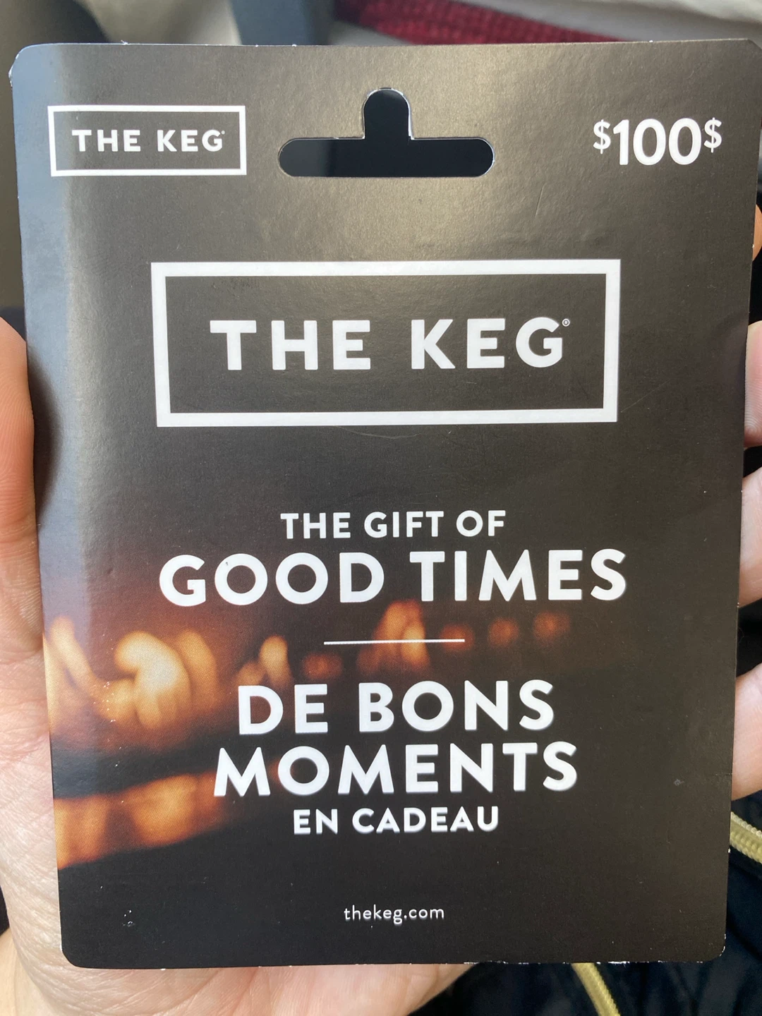 The keg gift card