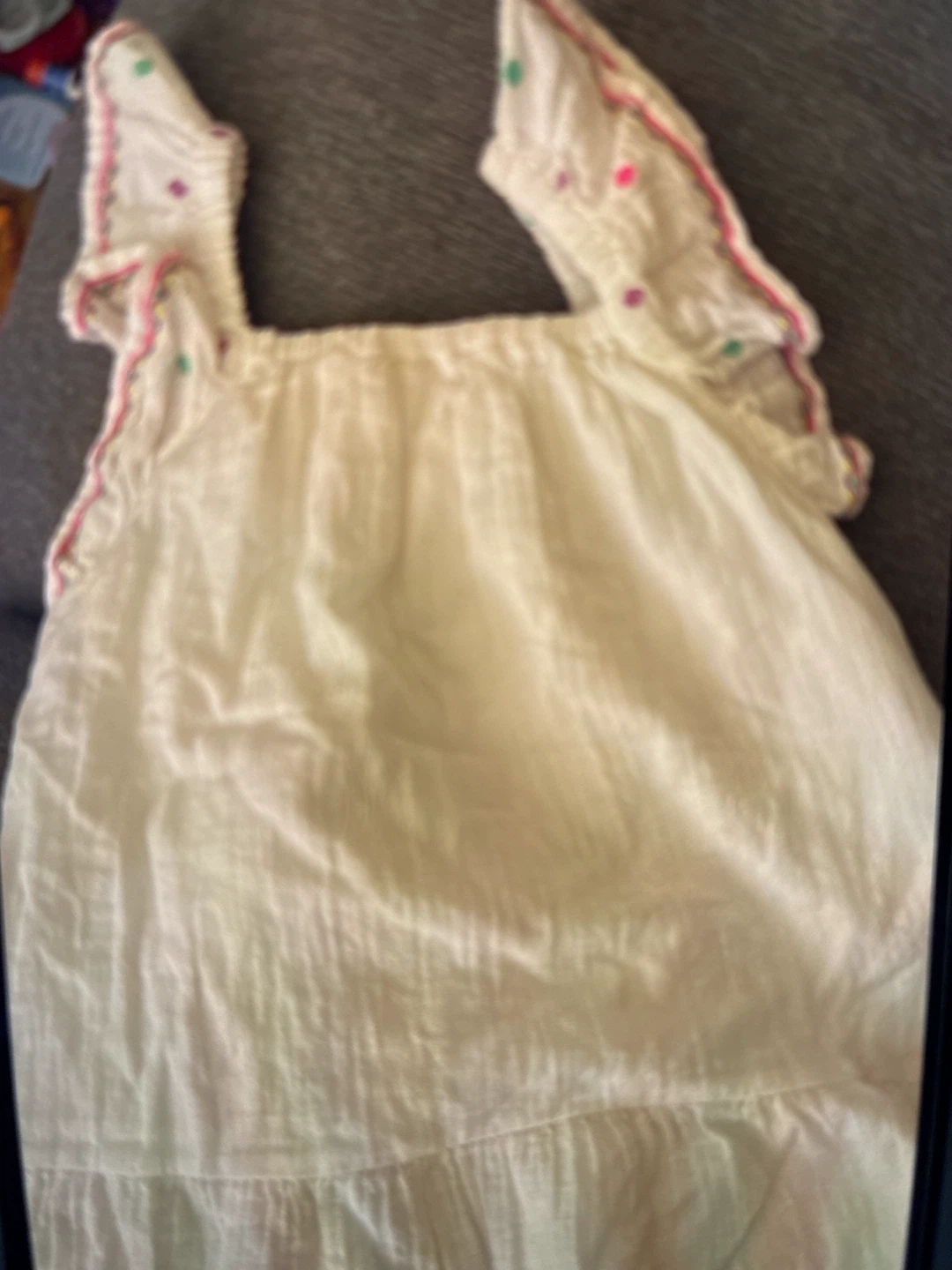 Cat & Jack White Gauze Tunic Top with Tassels Size 3T - photo 5