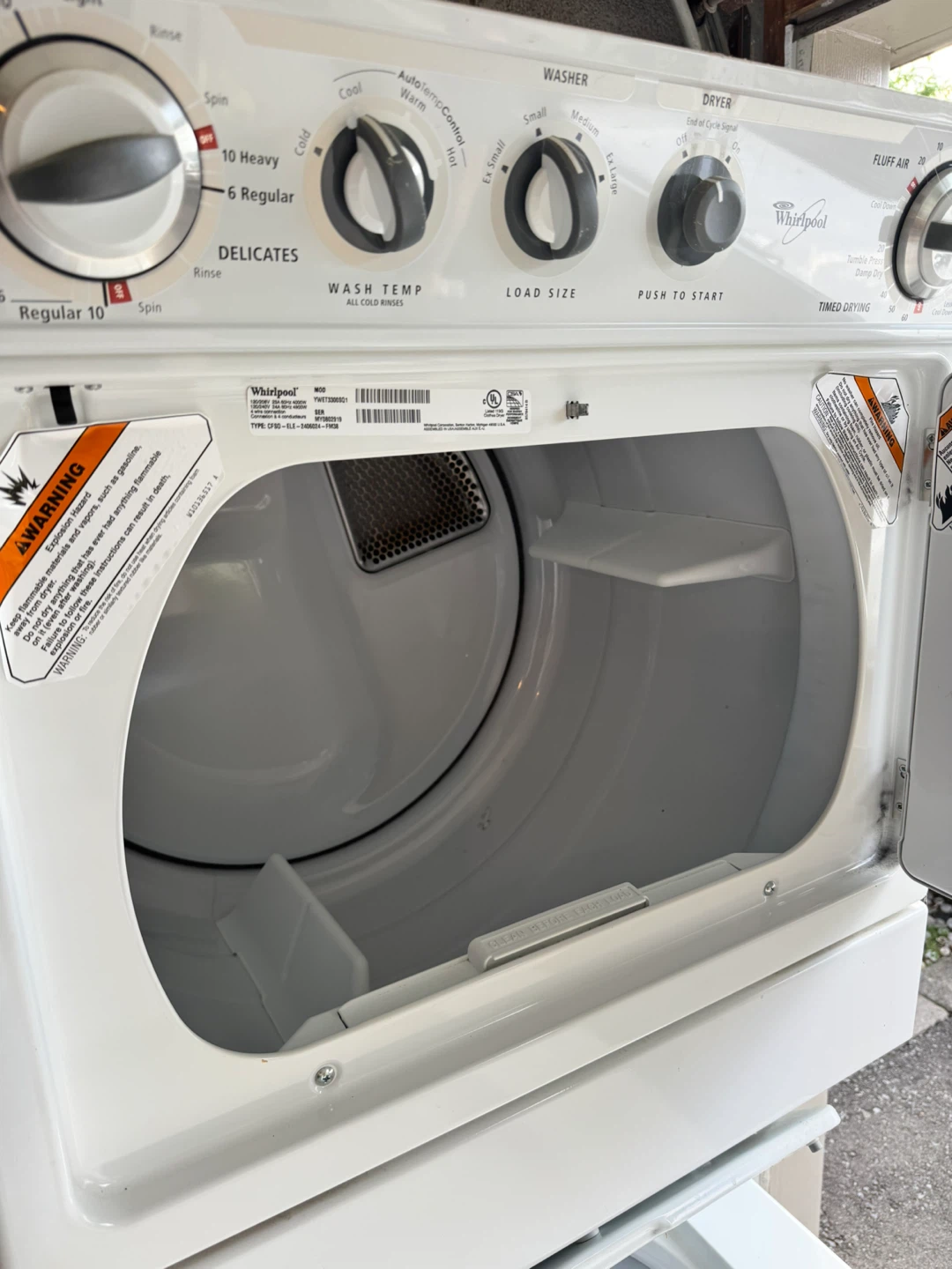 Whirlpool Washer and Dryer Stackable Set - photo 5