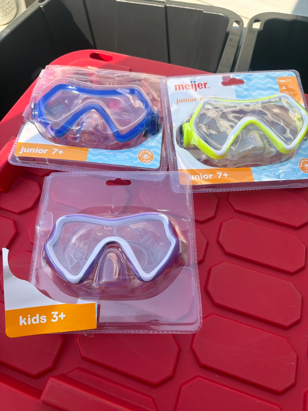 Meijer Junior Swim Goggles (3 Pack)
