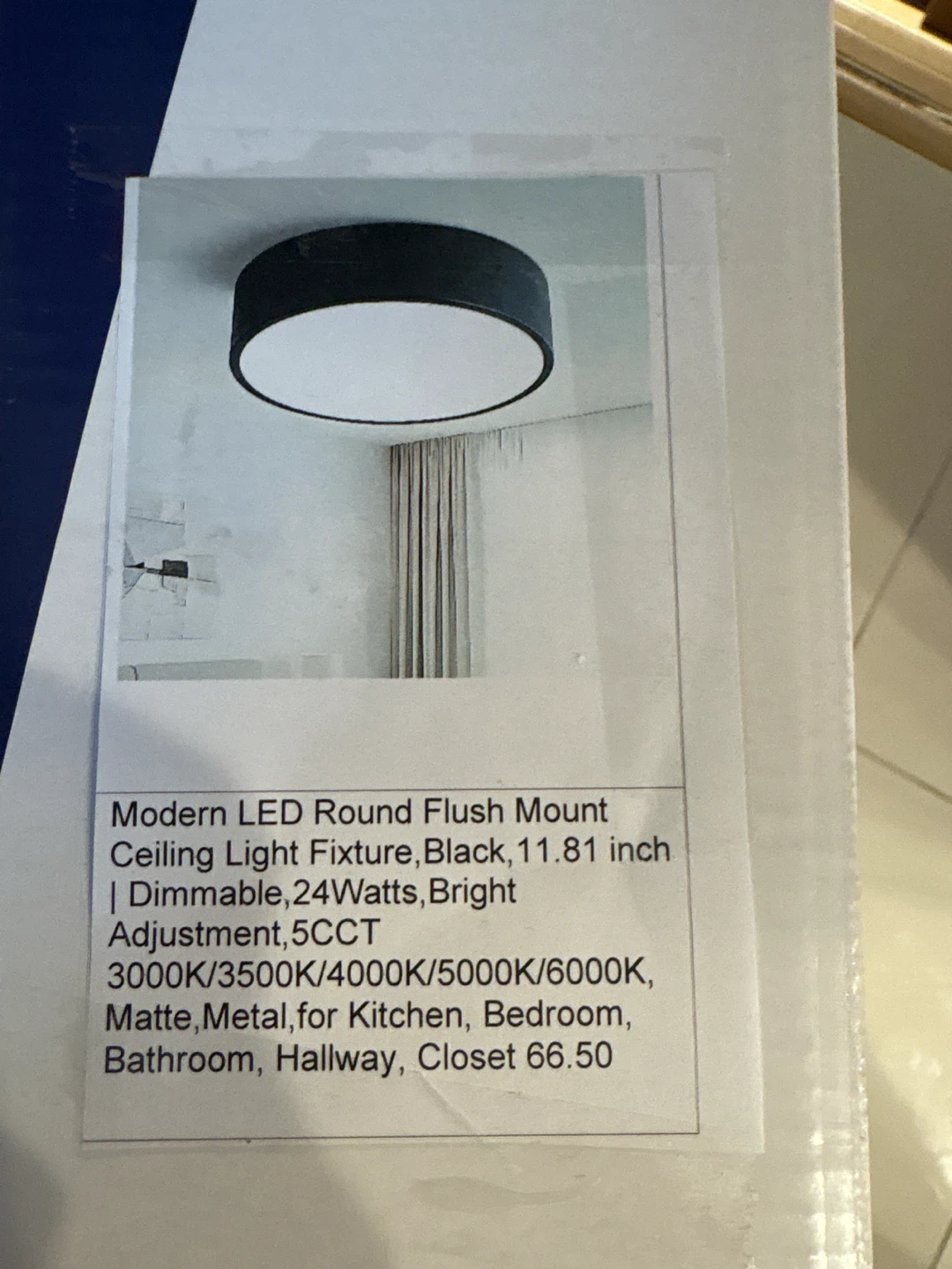 Modern LED Round Flush Mount Ceiling Light Fixture