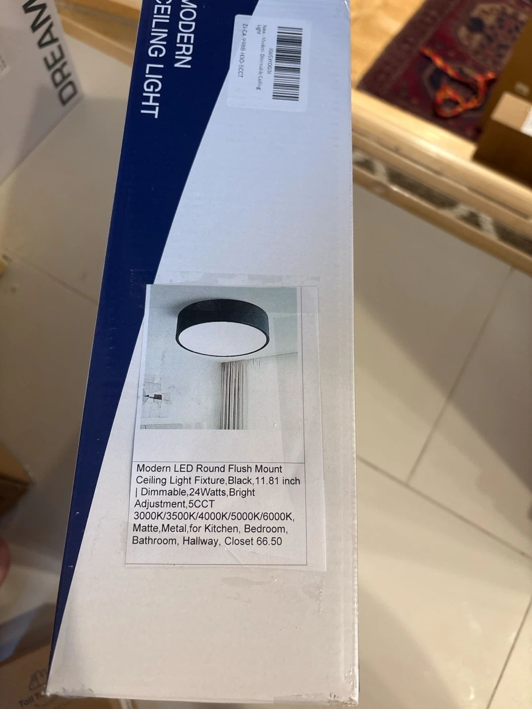 Modern LED Round Flush Mount Ceiling Light Fixture - photo 2