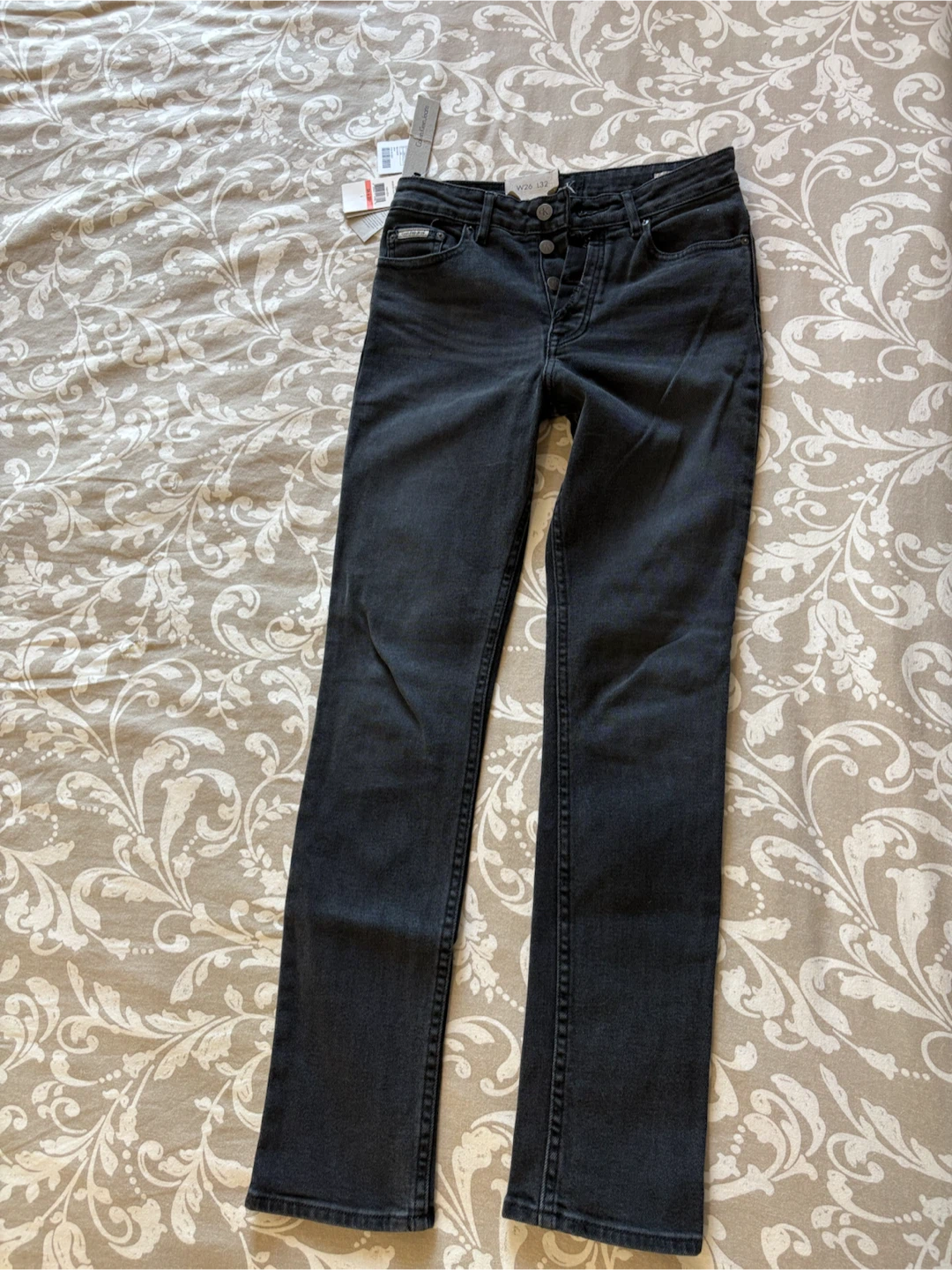 Calvin Klein Jeans High Rise Straight Black Denim W26 L32 - photo 2