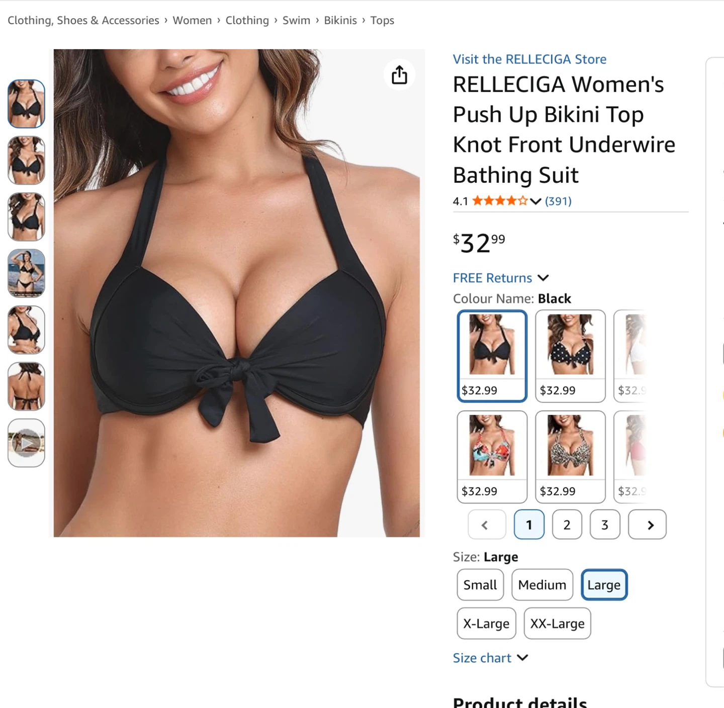 New L Women's Push Up Bikini - photo 3