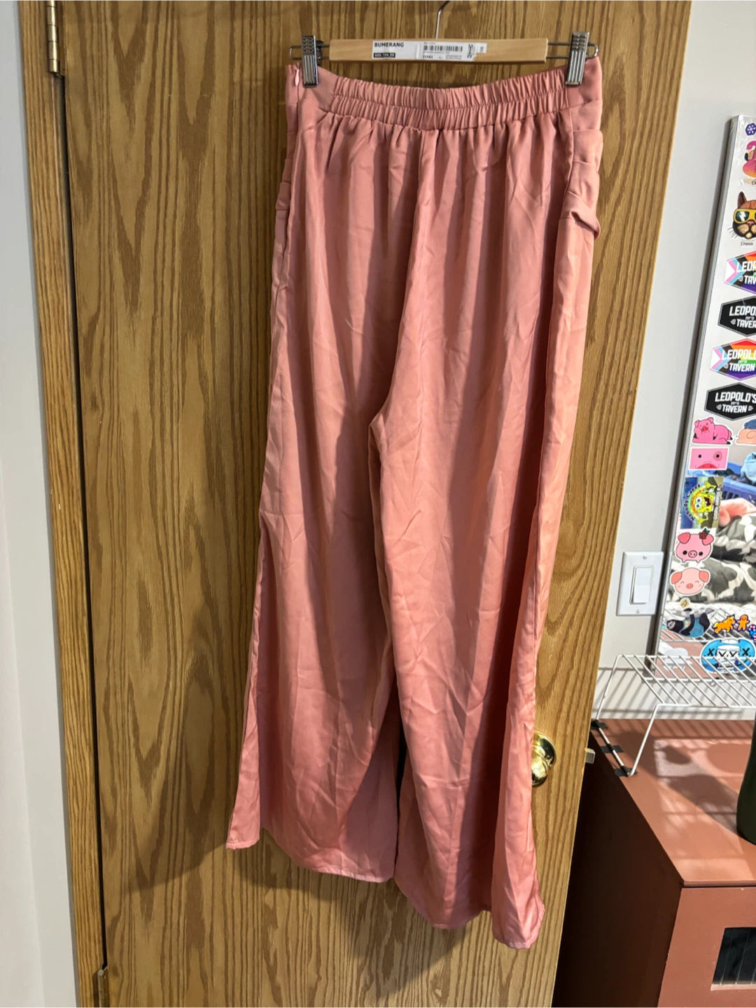 Pink Satin Wide Leg Pants - photo 4