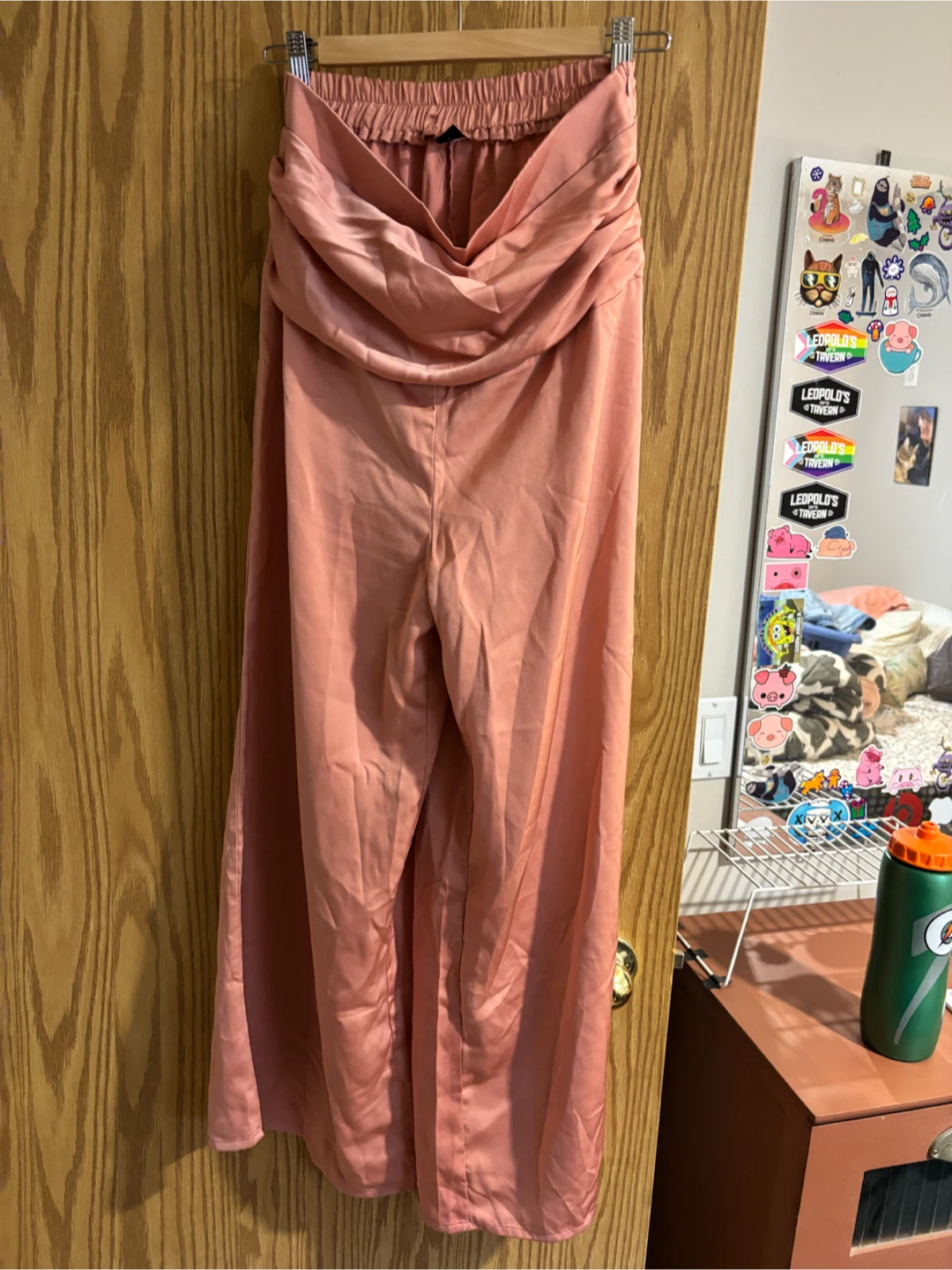Pink Satin Wide Leg Pants - photo 5