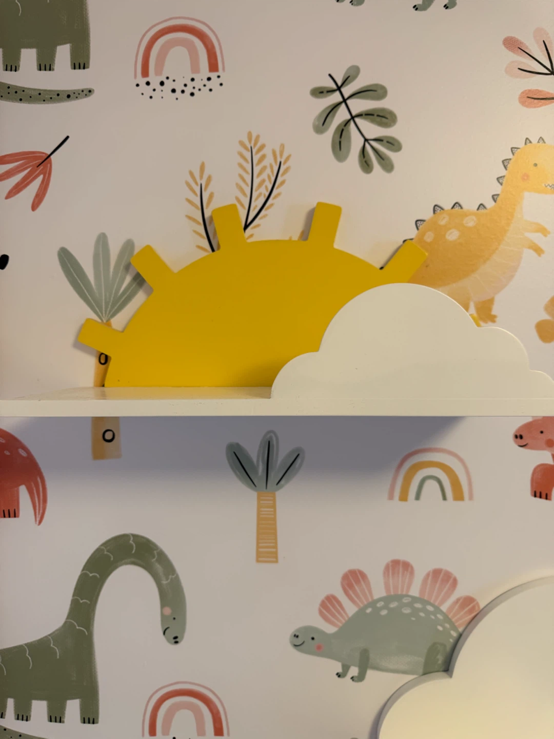 Two Cloud and Sun Shaped Shelves - photo 4