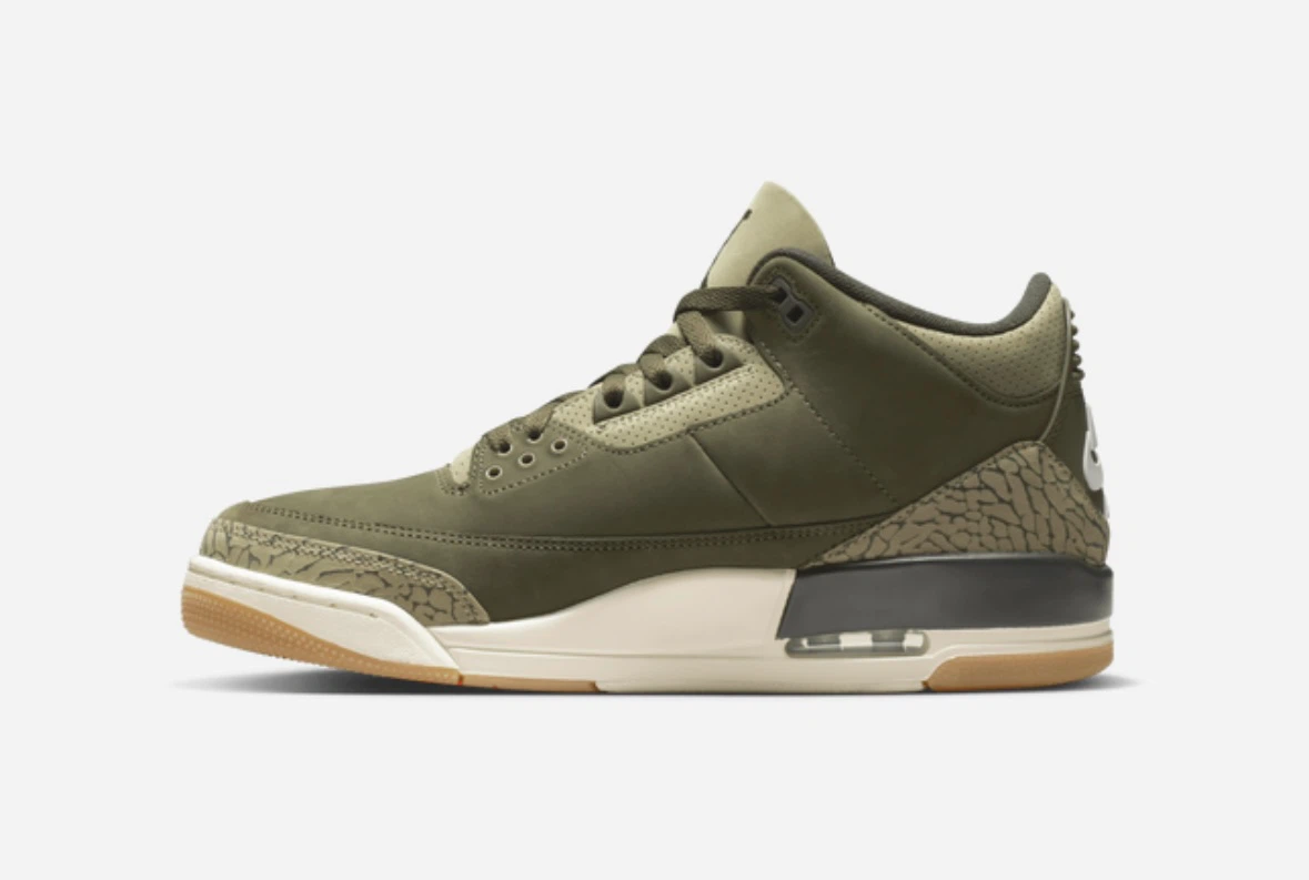 Air Jordan 3 Retro Men’s Shoes Olive Green - photo 3