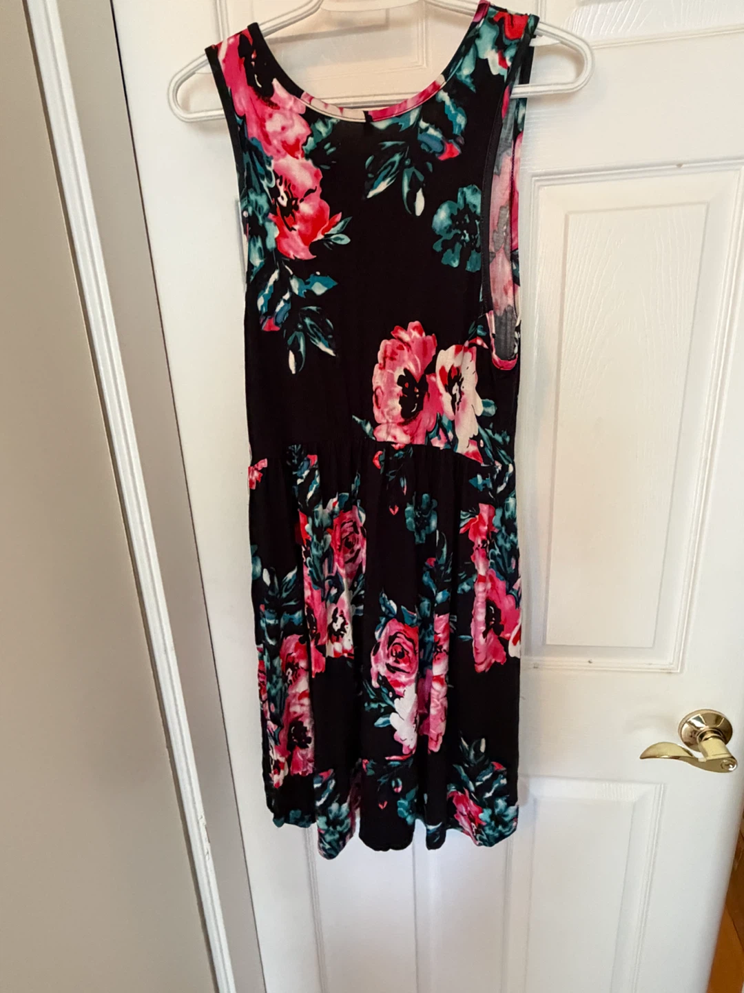 Black Floral Sleeveless Maxi Dress - photo 4