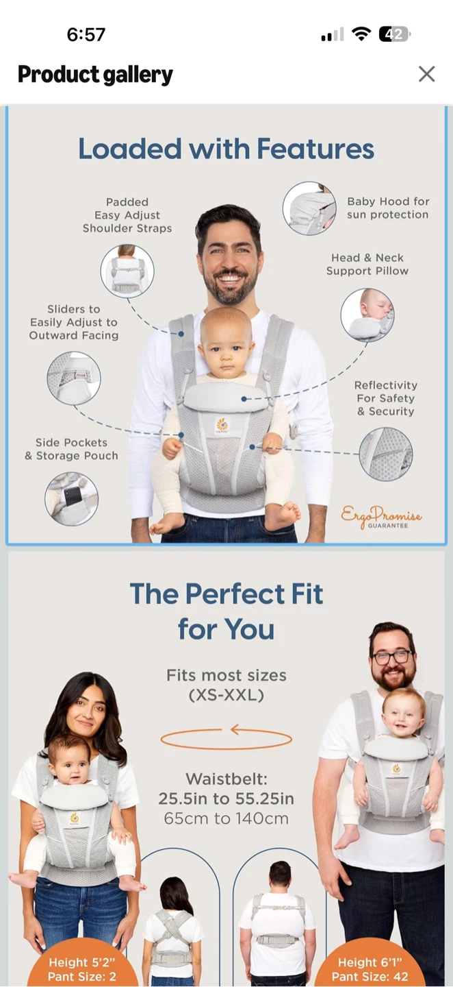 Ergobaby Omni Breeze Carrier with Ergobaby Wind/Rain Cover - photo 5