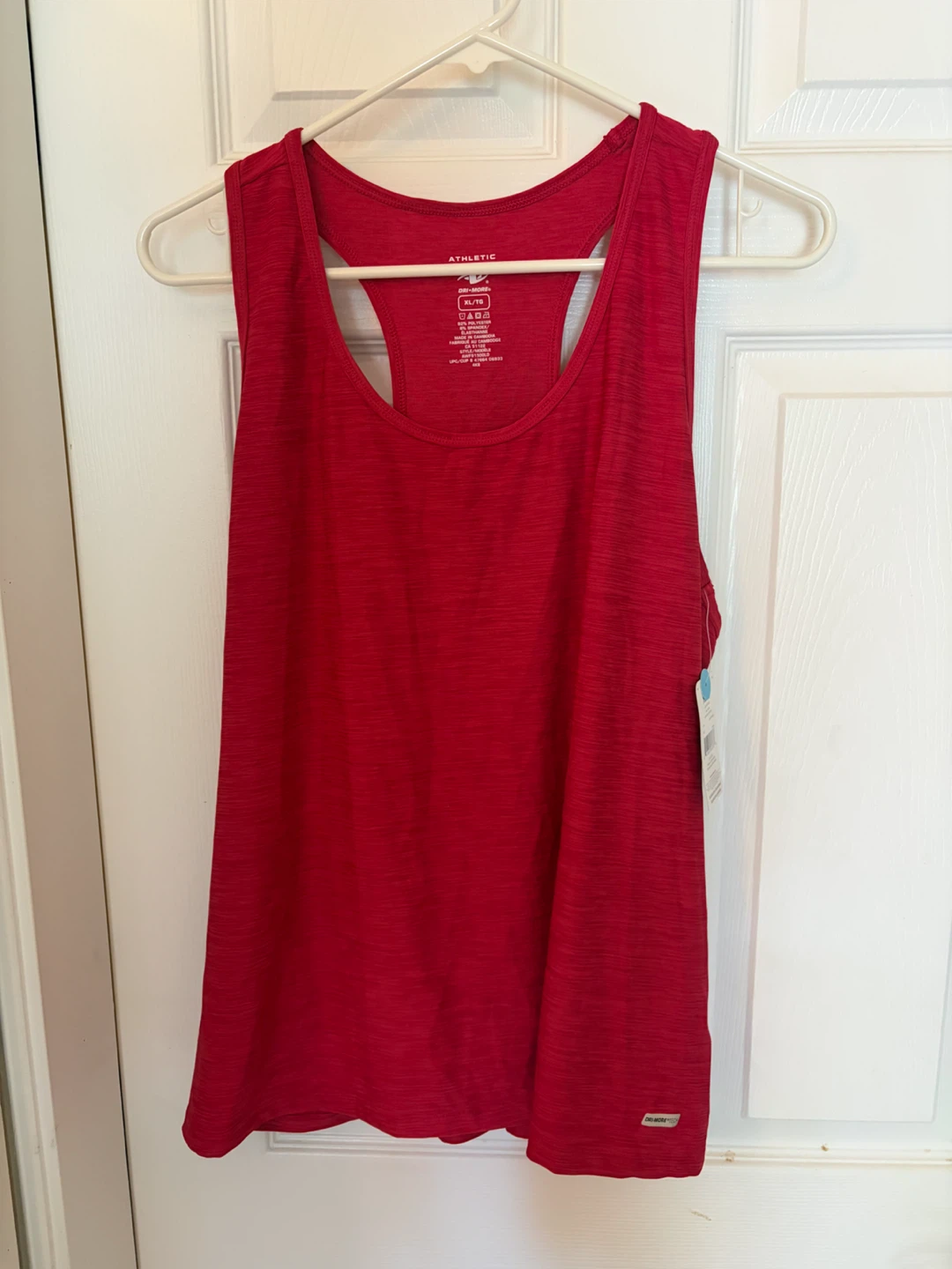 Athletic Works Dri-More Tank Top - Red - XL