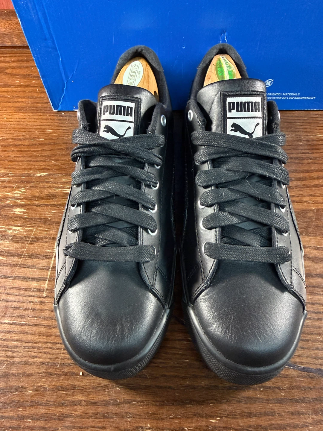 Puma Benny Triple Black Men’s Athletic Leather Shoes Size US 8,5 - photo 5
