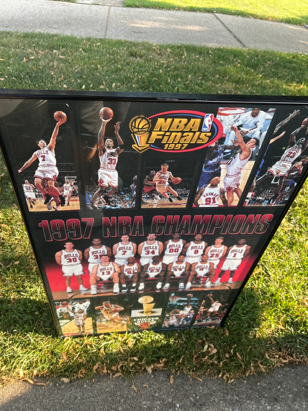 1997 NBA Finals Chicago Bulls Champions Poster