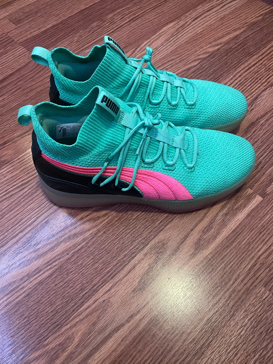 Puma Clyde court - Teal and Pink