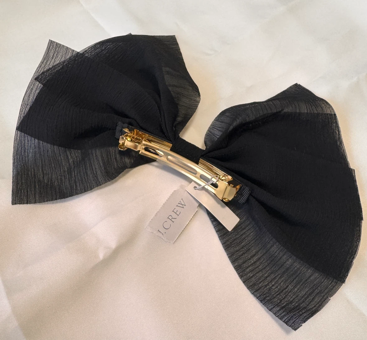 J. Crew Black Chiffon Bow Hair Clip - photo 2