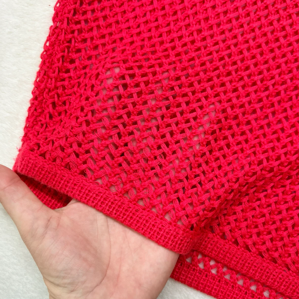 Garage Red Loose Knit Boxy Sleeveless Sweater Top Size XS EUC - photo 4