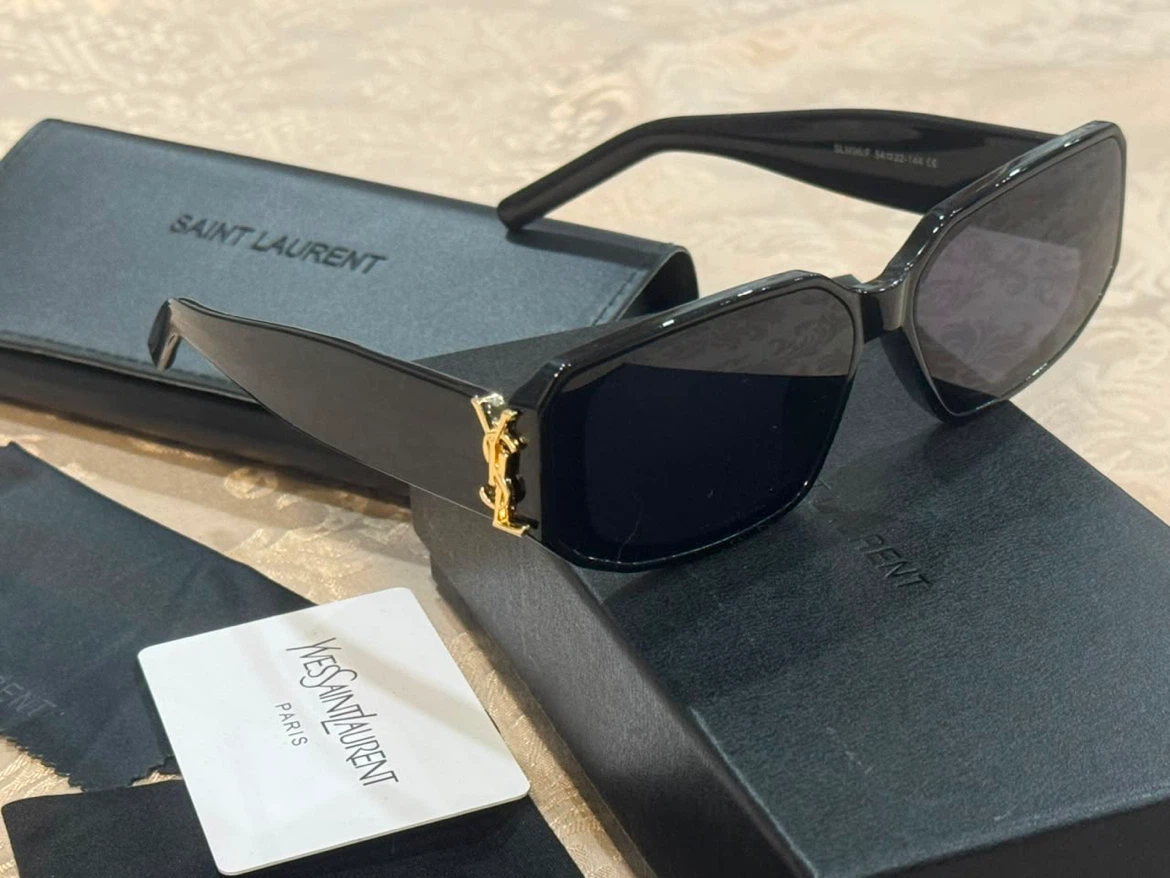 Saint Laurent Black Sunglasses SLM06F - photo 2