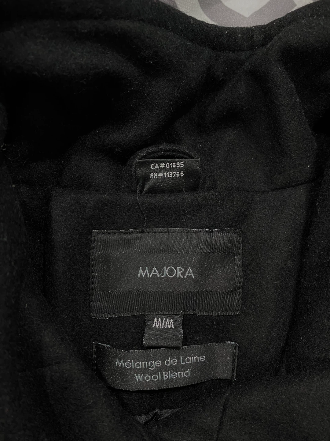 Majora Black Wool Blend Coat - Medium - photo 2