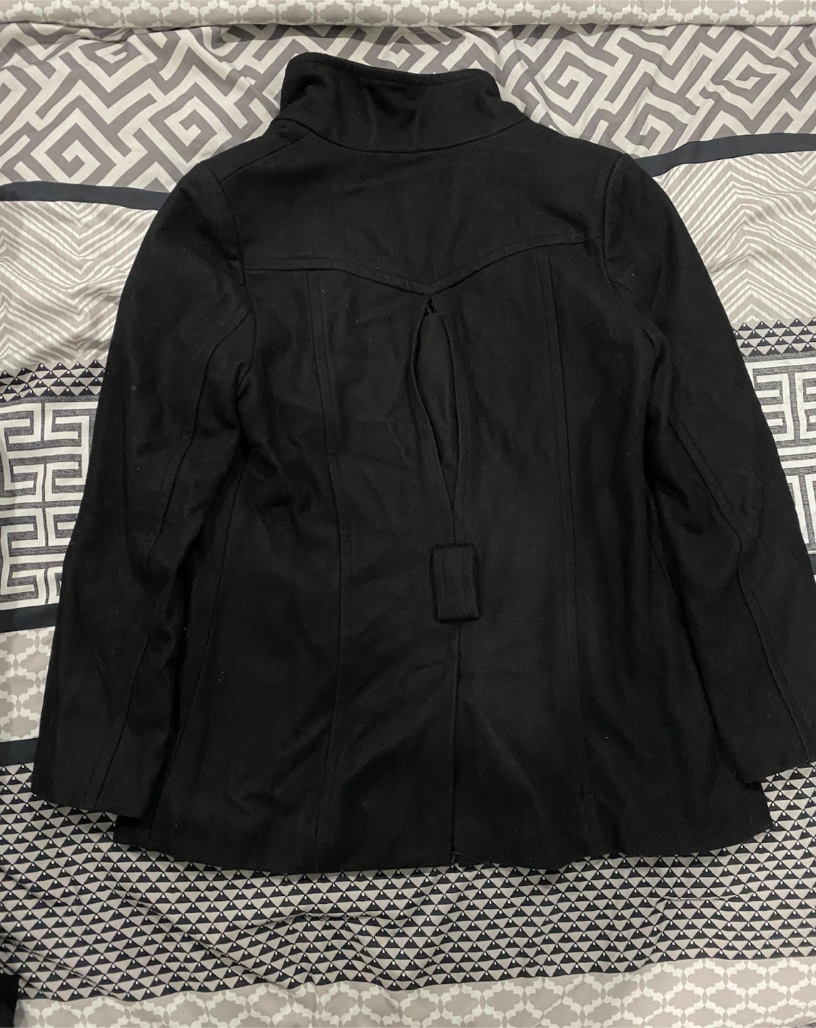 Majora Black Wool Blend Coat - Medium - photo 4
