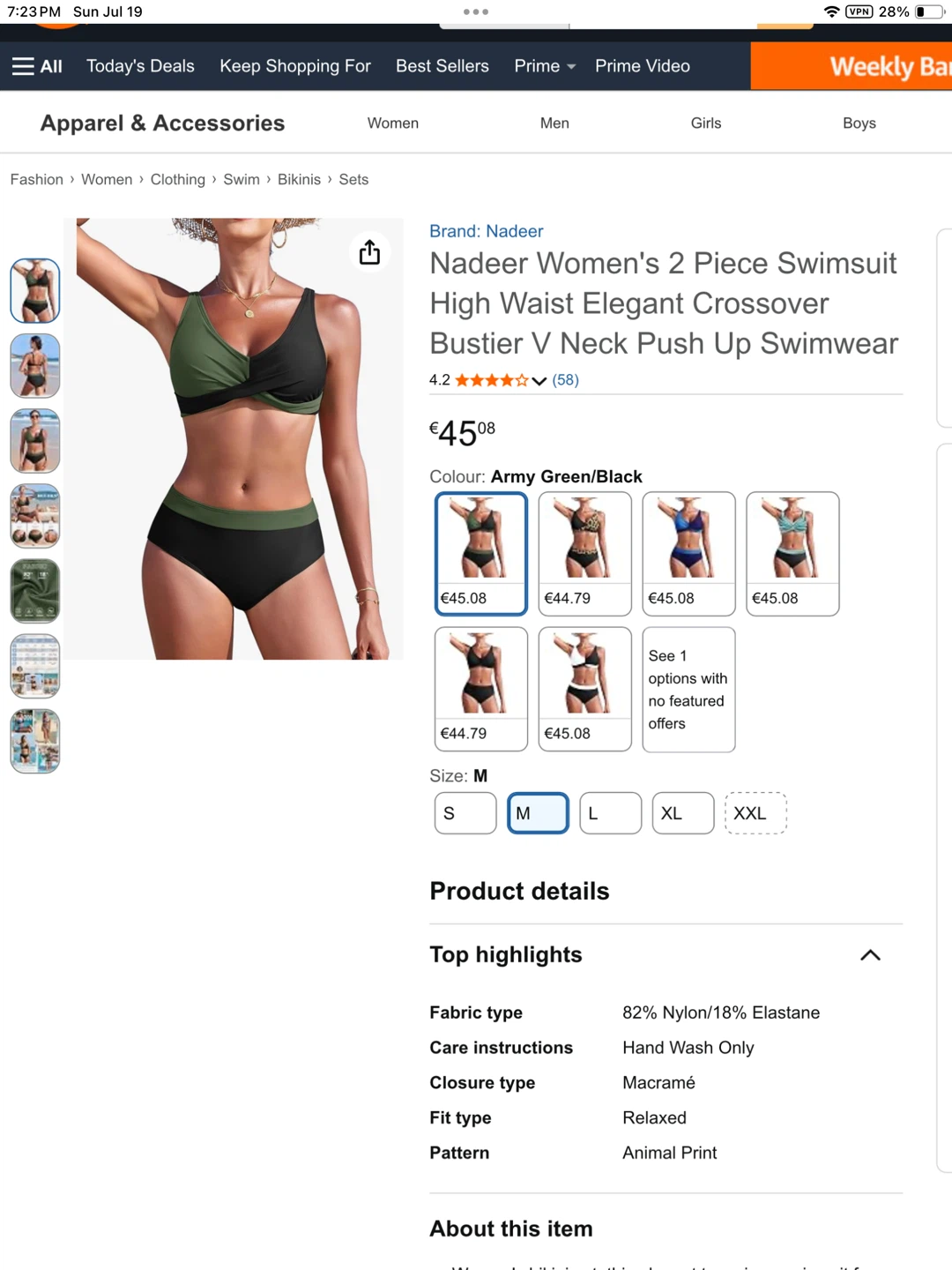 New CUPSHE Two-Piece Swimsuit M - photo 2