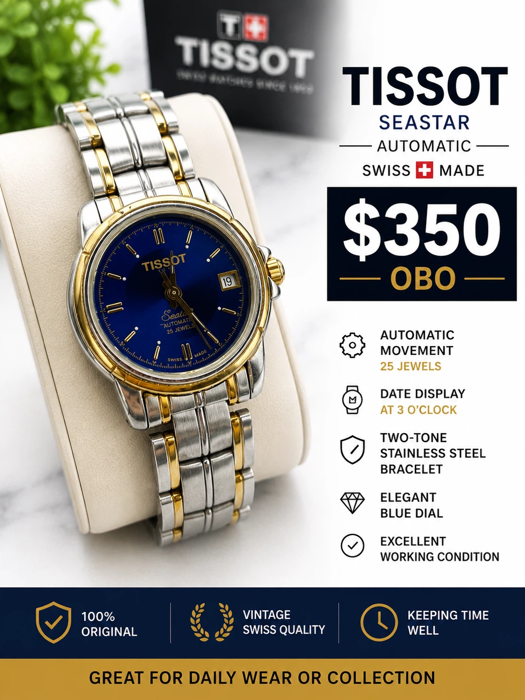 TISSOT SEASTAR AUTOMATIC WATCH