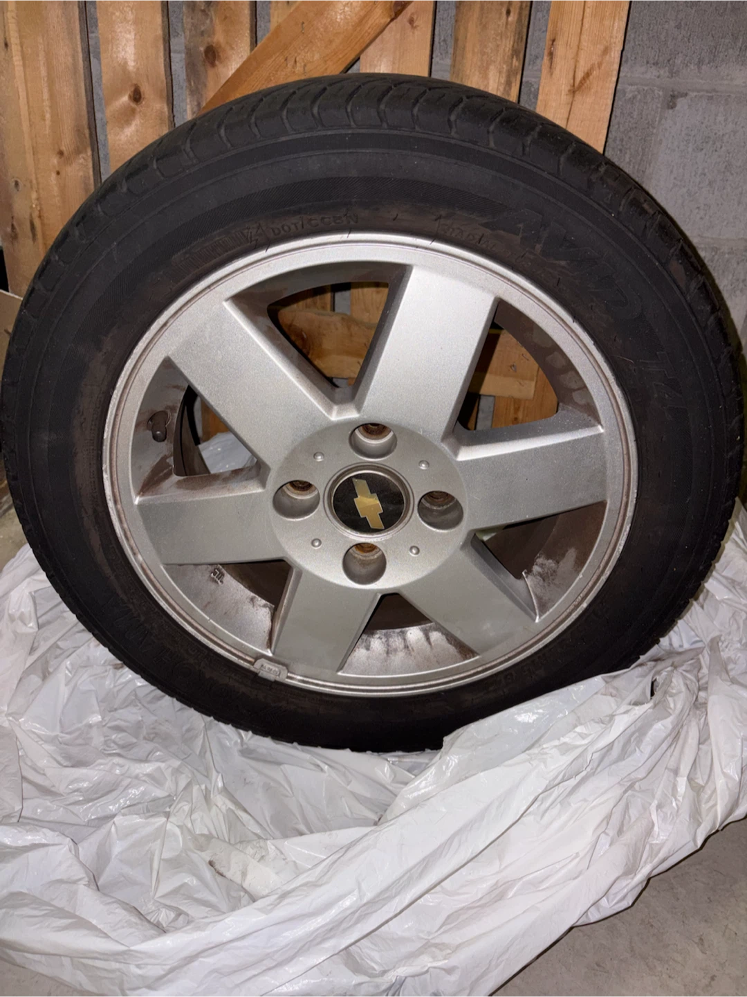 4 Yokohama Car Tires with Chevrolet Rim