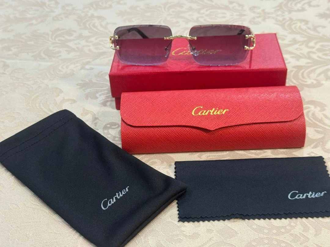 Cartier Rimless Sunglasses with Case and Box