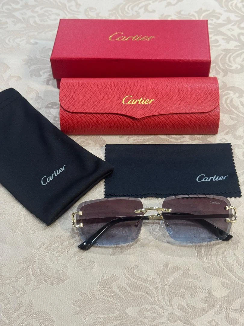 Cartier Rimless Sunglasses with Case and Box - photo 3