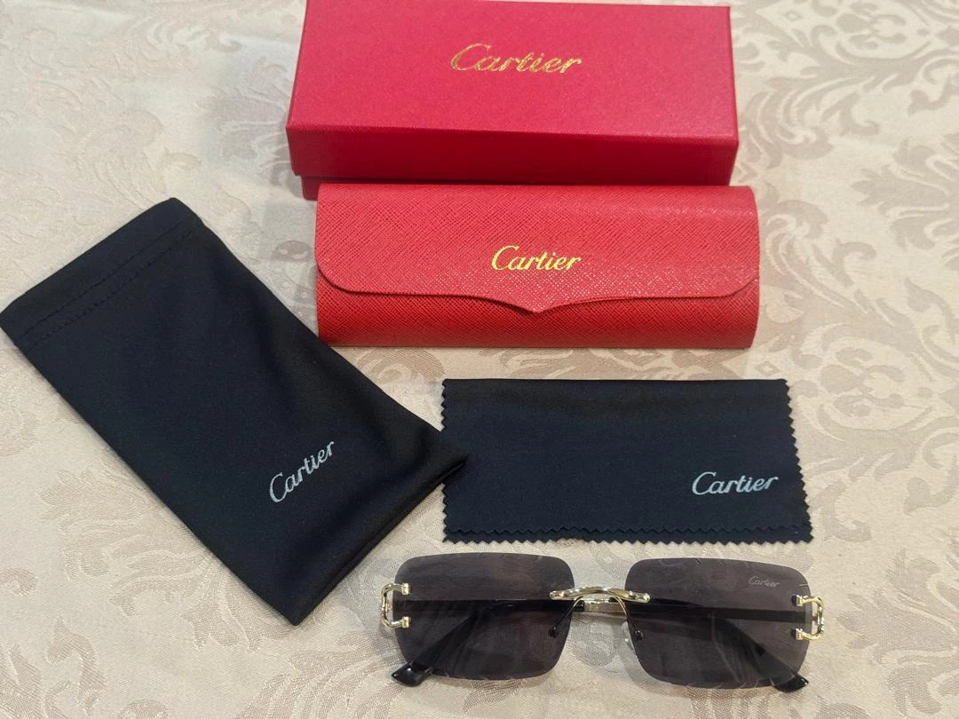 Cartier Rimless Sunglasses with Case and Box