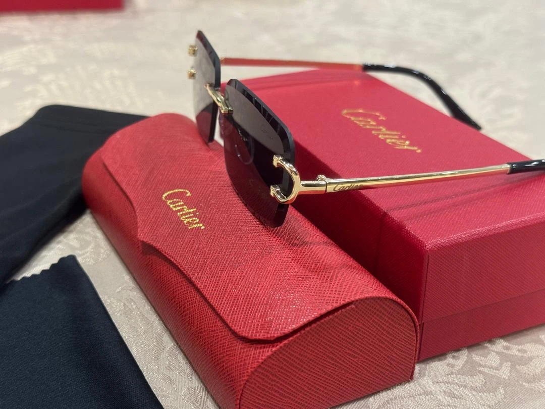 Cartier Rimless Sunglasses with Case and Box - photo 3