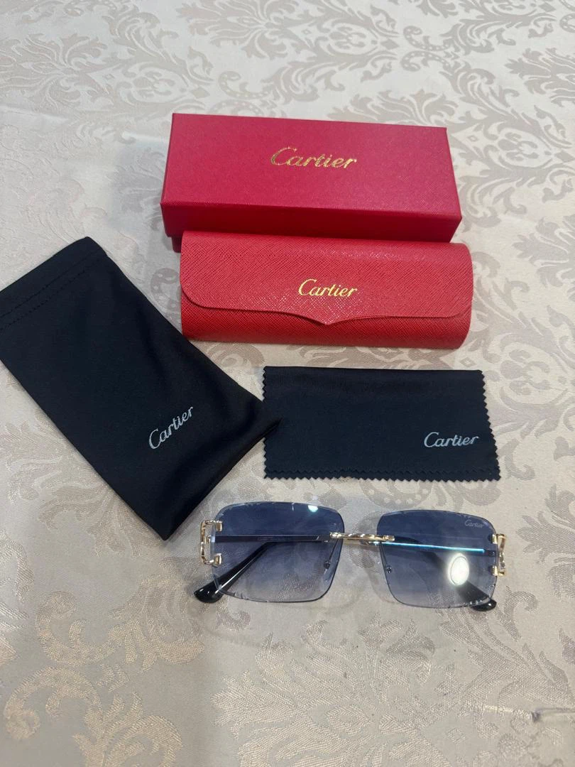 Cartier Rimless Sunglasses with Case and Box