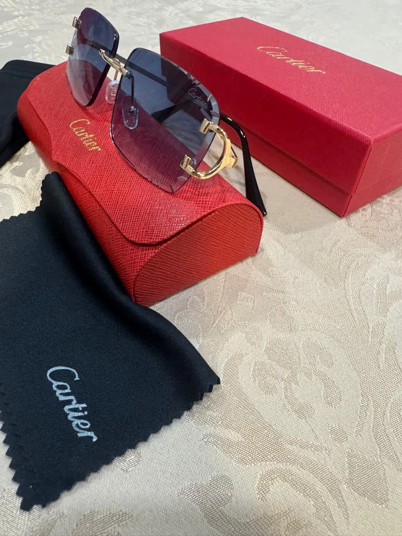 Cartier Rimless Sunglasses with Case and Box - photo 2