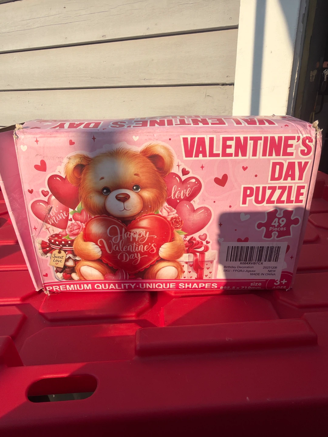 Valentine's Day Teddy Bear Puzzle - 49 Pieces